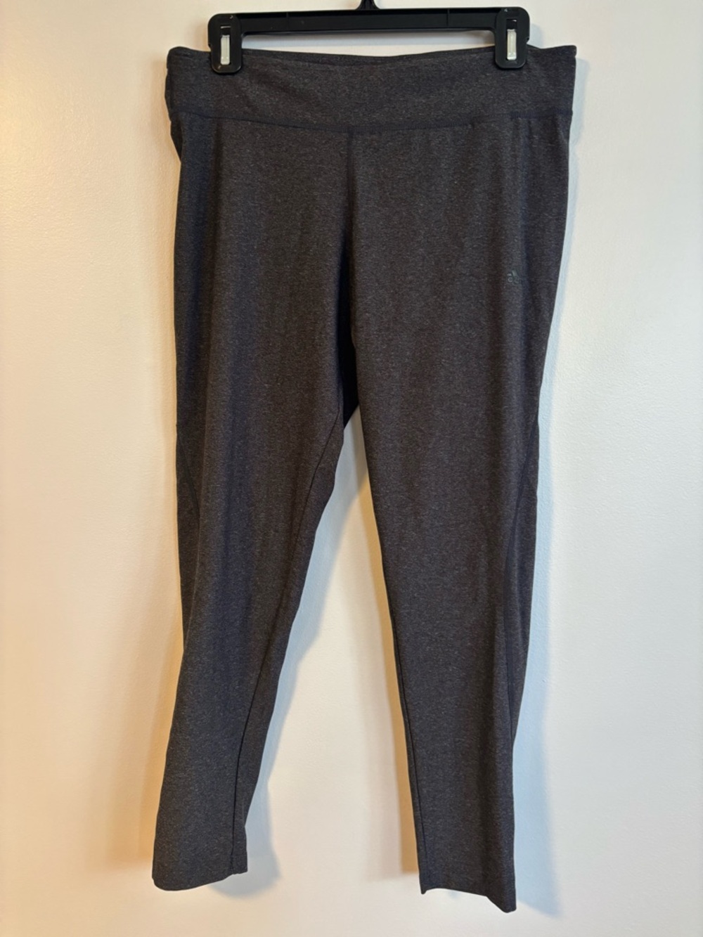 Adidas Climalite heathered charcoal gray athletic leggings size large